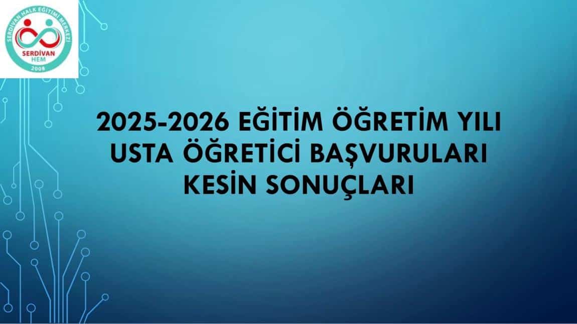 2025-2026 USTA ÖĞRETİCİ BAŞVURU DEĞERLENDİRME KESİN ( TASLAK) SONUÇLARI